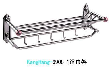 【康杭卫浴 不锈钢浴巾架,毛巾杆,托盘,纸盒,刀架,网篮~】价格,厂家,图片,衣钩、挂钩、粘钩,康杭卫浴制品厂-